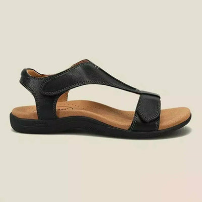 Aurora | Sandalias vintage con velcro en color liso