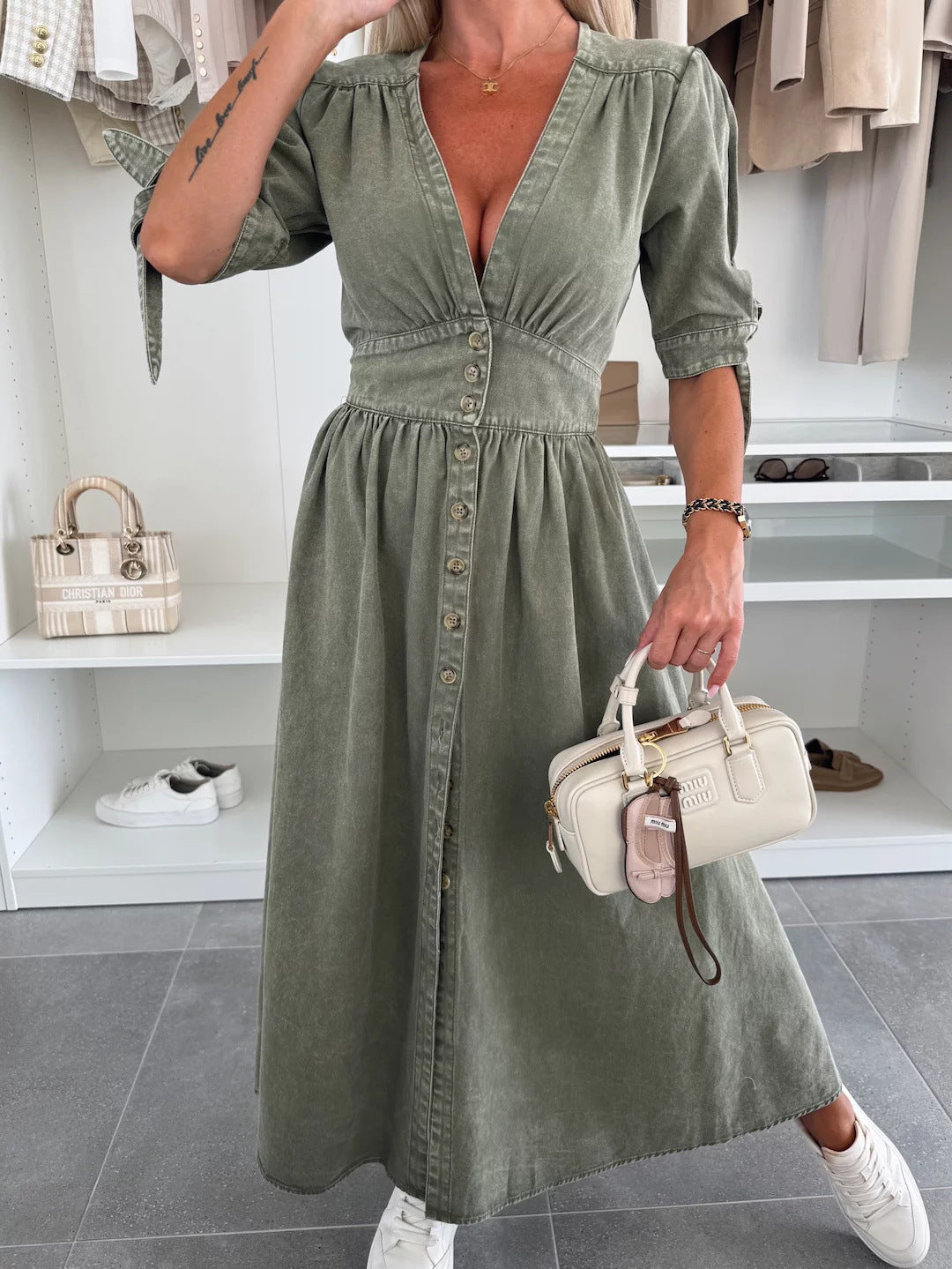Dulce |  Vestido brillante de denim
