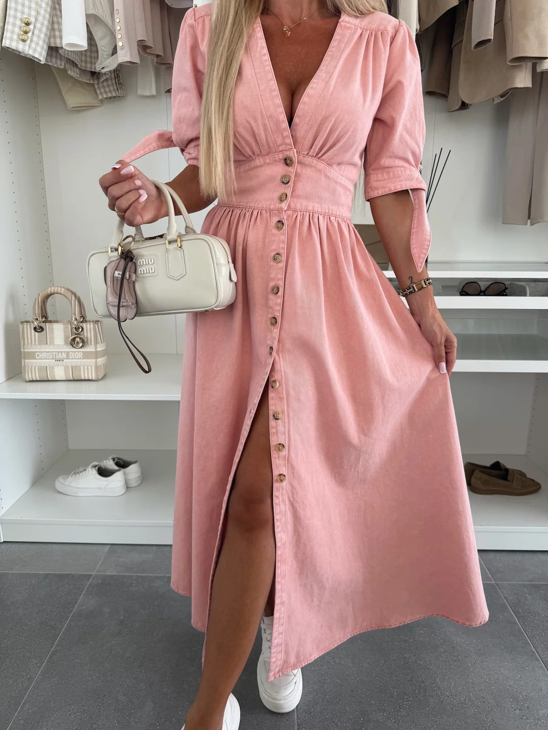 Dulce |  Vestido brillante de denim