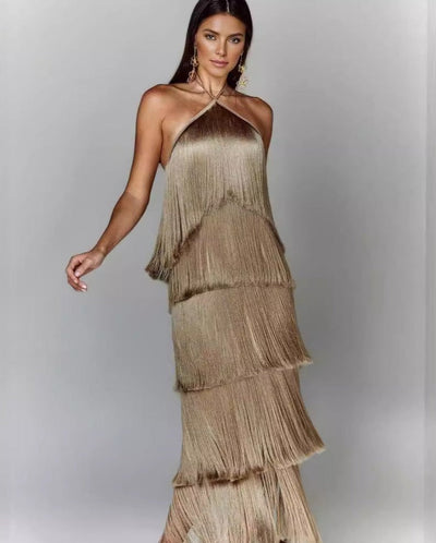 Lúcia | Vestido con borlas
