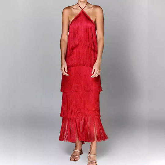 Lúcia | Vestido con borlas