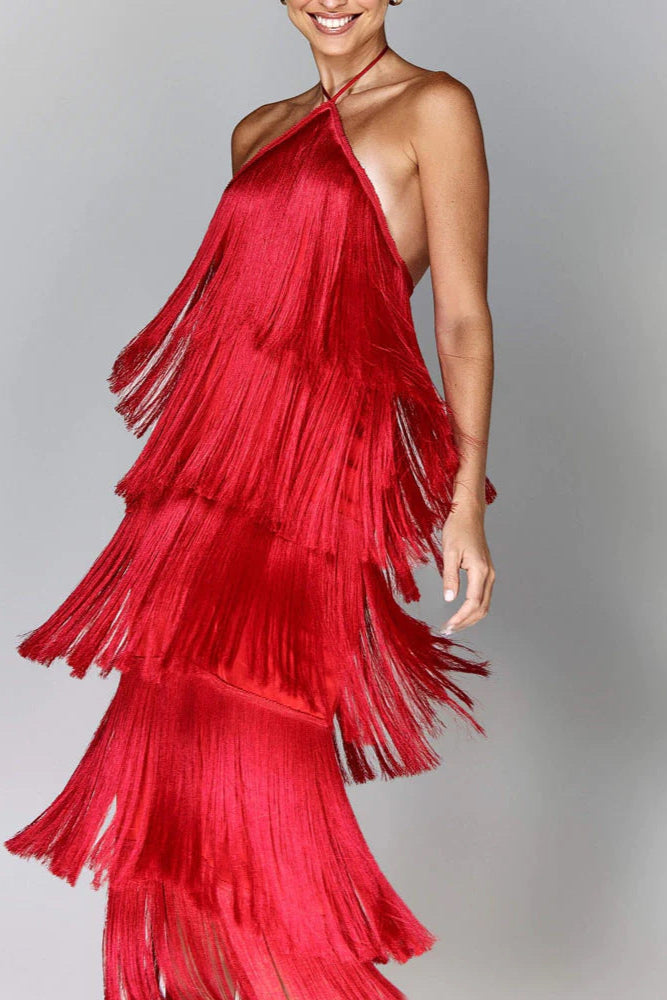 Lúcia | Vestido con borlas