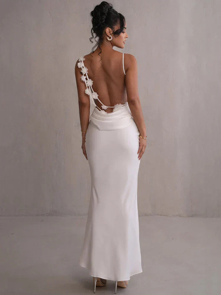 Romina | Maxivestido floral sin espalda