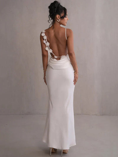 Romina | Maxivestido floral sin espalda