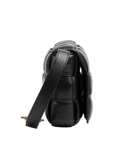 Ana | Bolsa de piel acolchada tejida