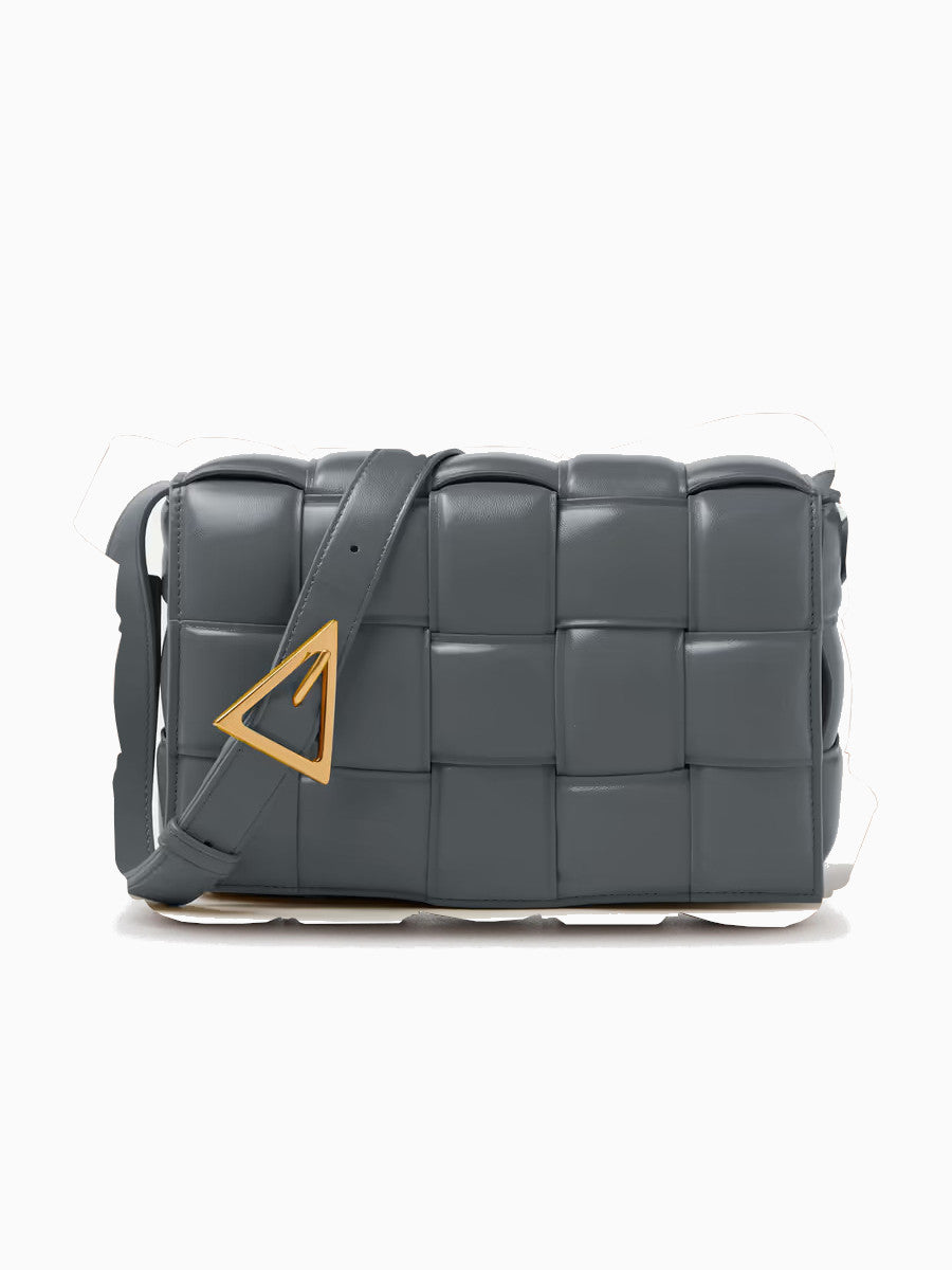 Ana | Bolsa de piel acolchada tejida