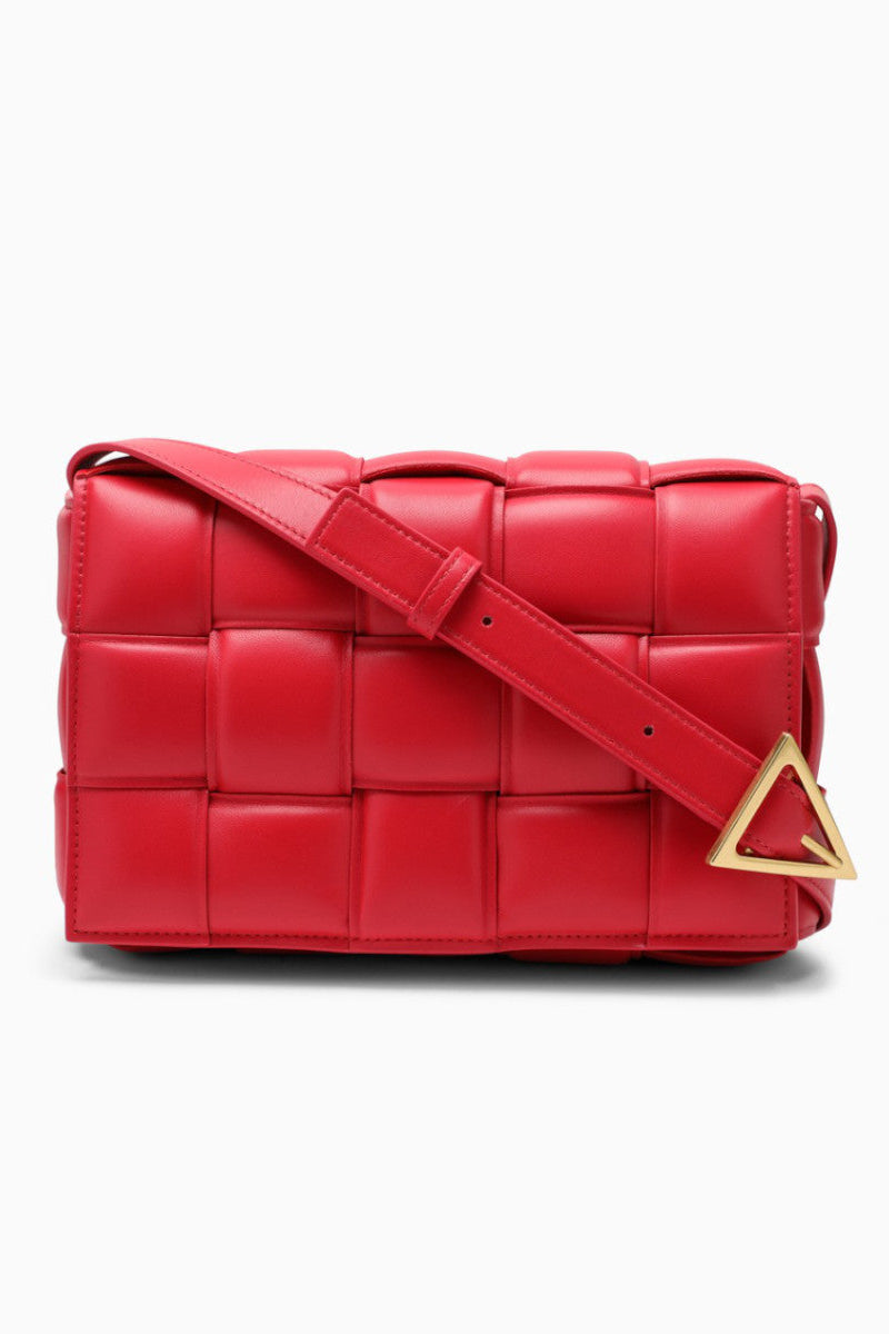 Ana | Bolsa de piel acolchada tejida