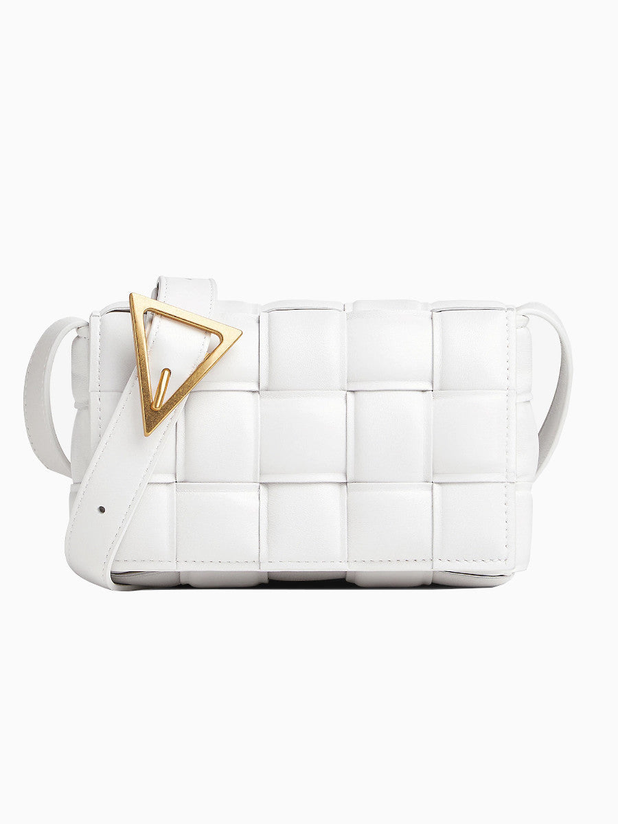 Ana | Bolsa de piel acolchada tejida